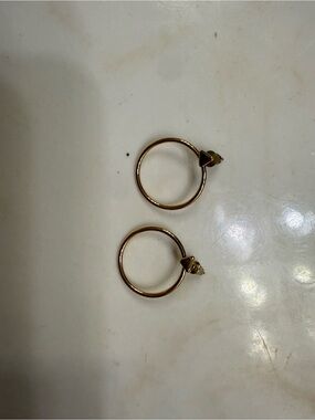 Uncommon James Gold Heart Hoop Earrings